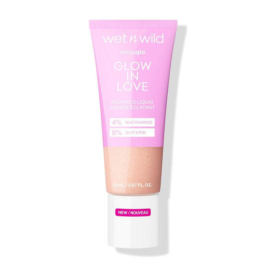 Wet n Wild Mega Glo Liquid Highlighter - Sheer & Buildable Radiance with 4% Niacinamide | Glow In Love