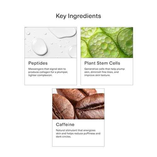 CLEARSTEM - BRIGHTEYES - Eye Gel - Nourishing Eye Cream - Lip Renewal - Cooling Gel - Stem Cells Blend - Peptides, Collagen, Aloe Vera - Gluten Free - Beauty, Self Care, Skin Care - 0.6 fl oz