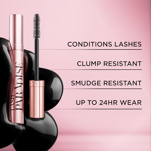 L'Oreal Paris Voluminous Lash Paradise Waterproof Mascara, Volumizing, Lengthening and Thickening Eye Makeup For Fuller-Looking Lashes, Black, 0.25 Fl Oz