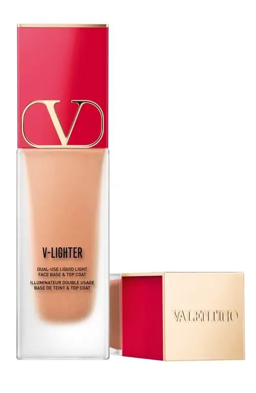 Valentino V-Lighter Illuminating Face Primer & Highlighter - Hyaluronic Acid Infused, Ambra Shade