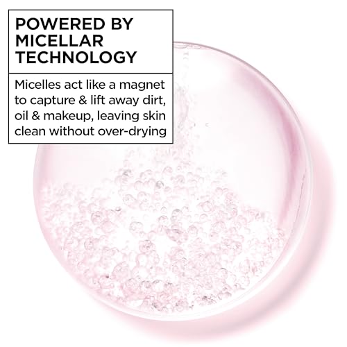 Garnier Micellar Cleansing Water, All-in-1 Makeup Remover and Facial Cleanser, For All Skin Types, 3.4 Fl Oz (100mL), 1 Count (Packaging May Vary)