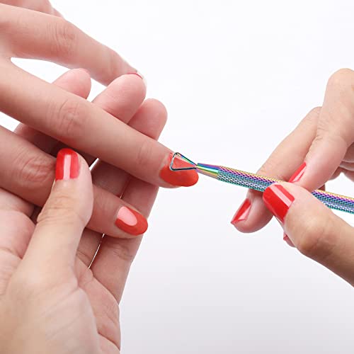 Cuticle Trimmer with Cuticle Pusher and Cutter,YINYIN Cuticle Remover Cutter Nipper Clippers Durable Pedicure Manicure Tools for Fingernails and Toenails(D501-RoseGold)…