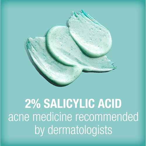 Neutrogena Oil-Free Acne Stress Control Power-Clear Scrub, 2% Salicylic Acid for Acne-Prone Skin, Exfoliating Daily Facial Scrub, 4.2 fl. oz