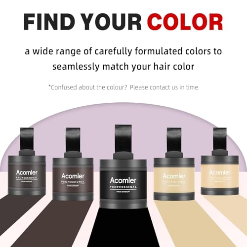 Acomler Instantly Root Cover Up Powder - Hairline Shadow, Touch Up for Thinning, Grey Hair, Eyebrows, Beard Line, Bald Spots (Auburn)