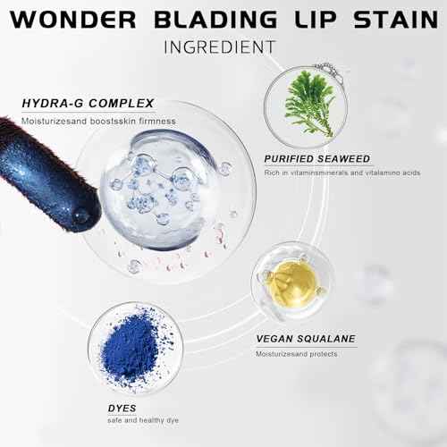 Lip Stain Peel off, Peel Off Lip Stain - Long Lasting Waterproof for Women, Non-stick Cup Lipstick Peel Off Highly Pigmented Not Faded Smudge-proof Liptint. (05 Darling Stain)