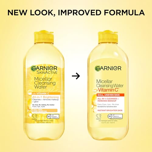Garnier, SkinActive Micellar Vitamin-C Cleansing Water, 3.4 Fl Oz