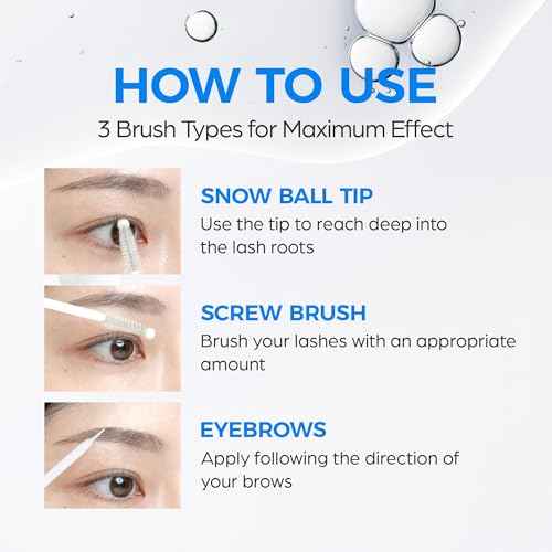 Lashrum Eyelash Enhancing Serum | Lash Growth Serum with Caffeine, Peptide & Biotin | for Longer, Fuller Lashes | Dual Brush for Precise & Full Application | Non-Irritating, Daily Use