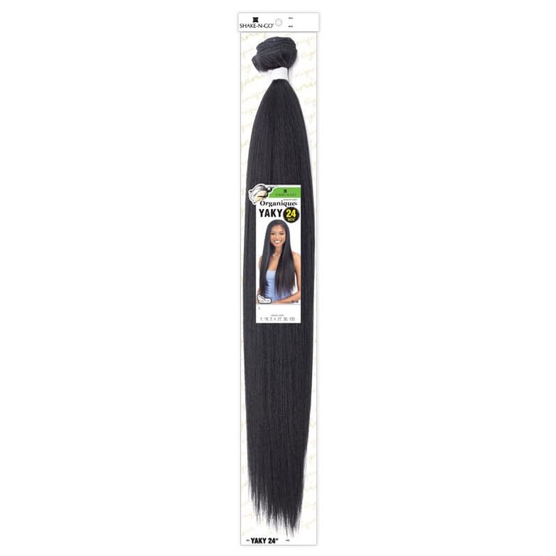 FREE TRESS Shake N Go Organique Synthetic Hair Weave - Yaky 24" (Color:1 JET BLACK)