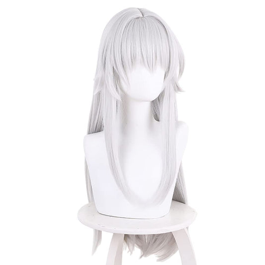 XiongXiongLe Long Straight White Wig for Women Cosplay Clara Heat Resistant Synthetic Hair Replacement Wig Girls Cos Honkai Star Rail Party Halloween Christmas(Clara)