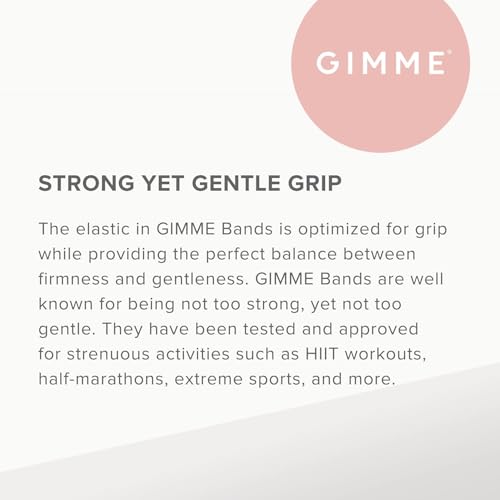 Gimme Beauty Thick Hair Extra Stretch Bands - Patent-Pending Design for Maximum Hold - Premium Ties for Thick & Curly Hair - Sleek & Strong Hold - Black, 6 Pack