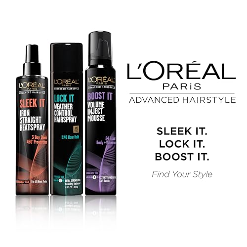 L'Oréal Paris Advanced Hairstyle Sleek It Iron Straight Heat Spray, 5.7 Ounce