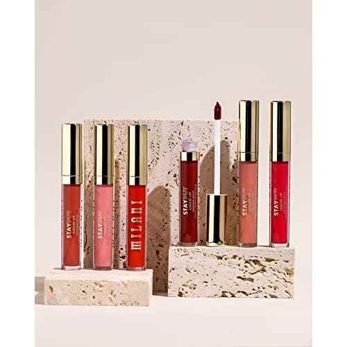 Milani Stay Put Longwear Liquid Lipstick - Smudge-Proof, Kiss-Proof, and Fade-Resistant Formula for All-Day Wear - Red Flag