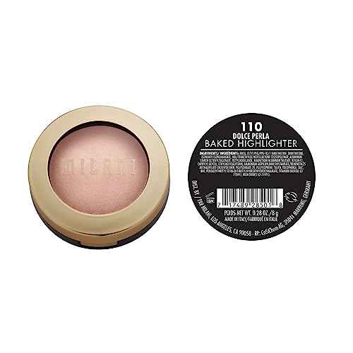 Milani Highlighter Makeup - Baked Contour Powder & Face Highligher, Made in Italy - Dolce Perla