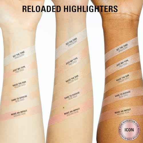 Revolution, Reloaded Pressed Powder Highlighter, Intensely Pigmented for a High Impact Dewy Finish, Dare to Divulge, 0.22 Oz