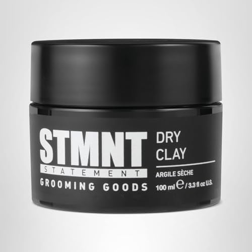 STMNT Grooming Goods Dry Clay, 3.38 oz | Extra Matte Finish | Super Strong Control | Easy to Wash Out