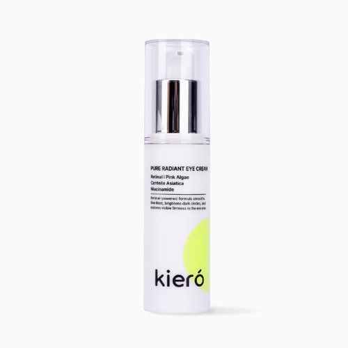 Kiero Pure Radiant Eye Cream - Lightweight, Fast-Absorbing Formula for Puffiness & Dark Circles - Vegan Moisturizer with Niacinamide (0.85 fl oz)