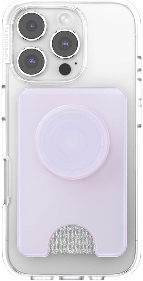 PopSockets Kick-Out Wallet for MagSafe - Adjustable Magnetic Stand in Opalescent White