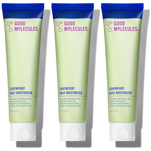 Good Molecules Lightweight Daily Moisturizer Face Cream – 100 ml / 3.38 fl oz - Non-Greasy Facial Moisturizer Face Lotion with Shea Butter & Hyaluronic Acid