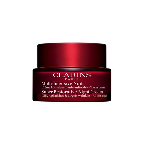 Clarins Super Restorative Night Cream - Anti-Aging Moisturizer for Mature Skin | Illuminates, Lifts & Tones | 1.7 Ounces