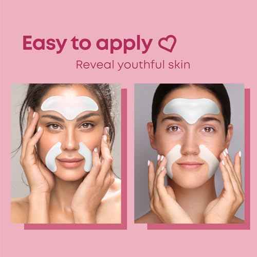 Forehead Wrinkle Patches and Smile Line Patches Set | Hyaluronic Acid Aloe Collagen Vitamin E | Overnight Treatment for Fine Lines Nasolabial Folds and Facial Wrinkles | Non-Invasive Skin-Friendly