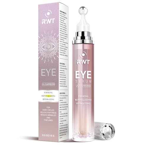 5% Caffeine Eye Cream & Under Eye Serum for Dark Circles and Puffiness, 360¡Æ Massage Roller Ball Eyes Treatment Serum, Reduces Wrinkles Fine Lines for Women