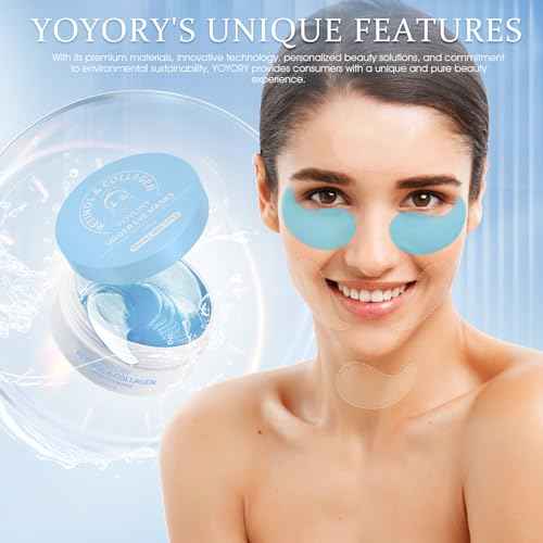 Under Eye Patches Masks - for Eye bags with Collagen and Hyaluronic Acid, Dark Circles,and Fine Lines, Puffiness Smoothing Skin Care Treatment for Women and Men, Anti-Wrinkle(60 Pcs) Blue