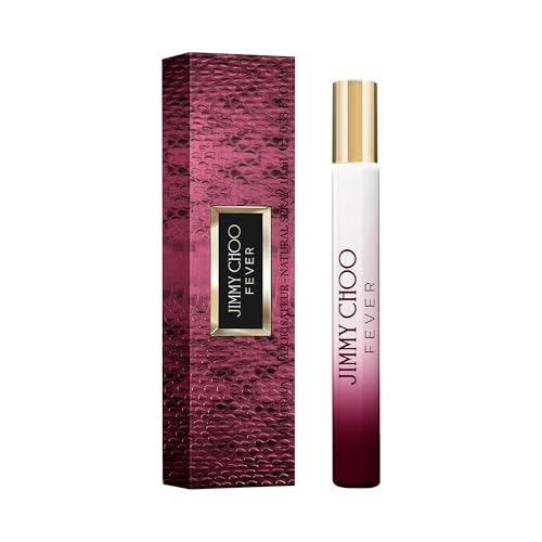 JIMMY CHOO - Fever Eau de Parfum Travel Spray - Women's Fragrance - Floral Gourmand - With notes of Black Plum Nectar, Heliotrope & Roasted Tonka Bean - 0.33 Fl Oz