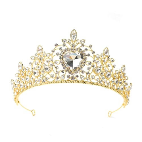 S SNUOY Tiaras and Crowns for Women Crystal Queen Crowns Rhinestone Princess Tiaras Hair Accessories for Bridal Birthday Prom Party - April Birthstone