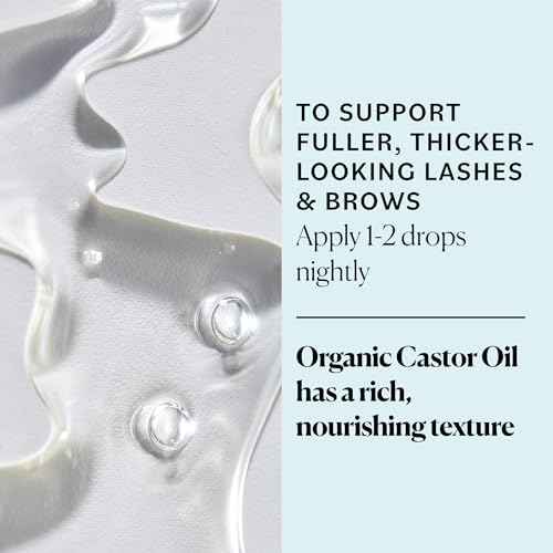 Sky Organics Organic Castor Oil Eyelash & Brow Serum, Hexane-Free Conditioning Oil that Promotes Fuller Looking Lashes & Eye Brows, 100% Pure & Cold-Pressed 1 fl. Oz. / 30 ml w ebook