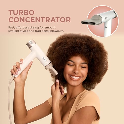 Shark SpeedStyle Essential High-Velocity Dryer with Concentrator, Lightweight, Ionic, No Heat Damage, Best for Straight and Wavy Hair, Silk HD301