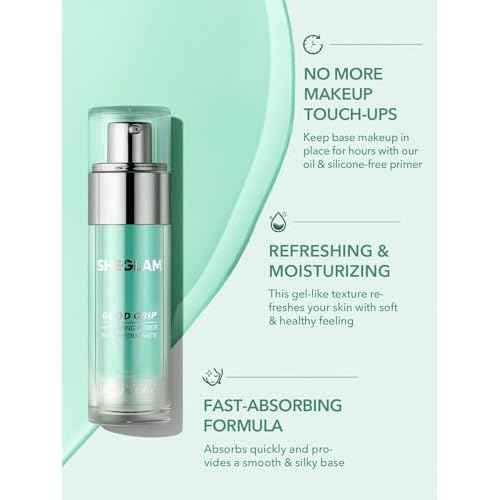 SHEGLAM Good Grip Hydrating Primer Oil Control Moisturizing Primer Gel Smooth Fine Lines Oil And Silicone-Free Face Primer-Green