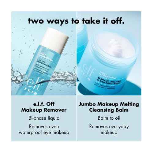 e.l.f. SKIN Holy Hydration! Makeup Melting Cleansing Balm, Face Cleanser & Makeup Remover, Infused with Hyaluronic Acid to Hydrate Skin