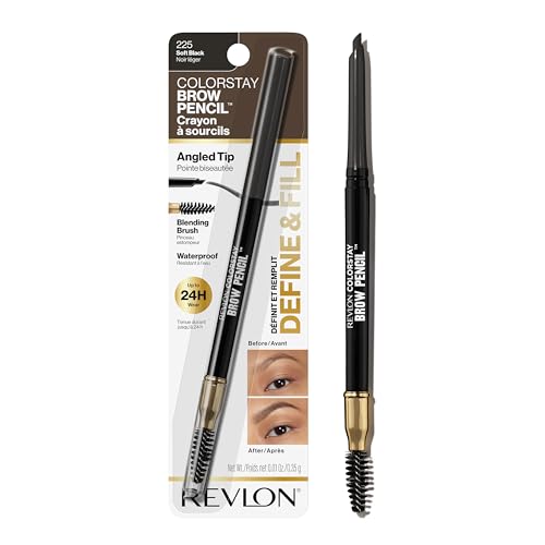 Revlon ColorStay Eyebrow Pencil with Spoolie Brush, Waterproof, Hair-Like Strokes for Natural Looking Brows, 205 Blonde, 0.021 oz