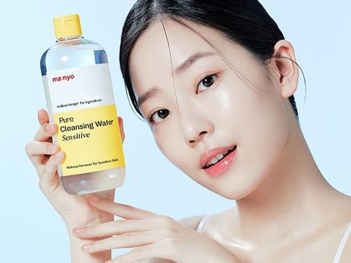 ma:nyo Pure Cleansing Water - Triple Micellar Technology for Sensitive Skin | Hydrating Makeup Remover, 16.9 fl oz (500ml)