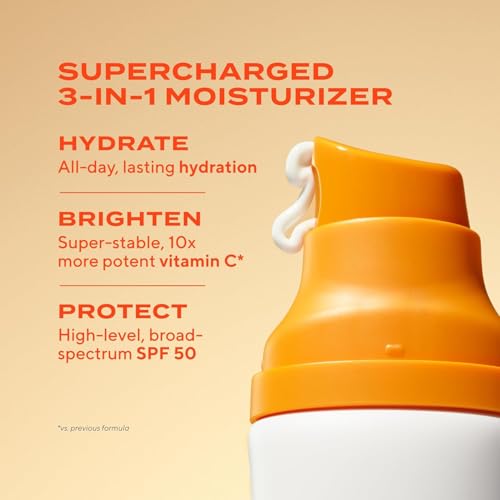 Murad Superactive Brightening Moisturizer SPF 50 - Vitamin C Packed Hydrating Ulta Sheer Facial Sunscreen W/Lipid-boosting Technology for Preventative Aging Protection from UVA/UVB - 1.7 Fl oz