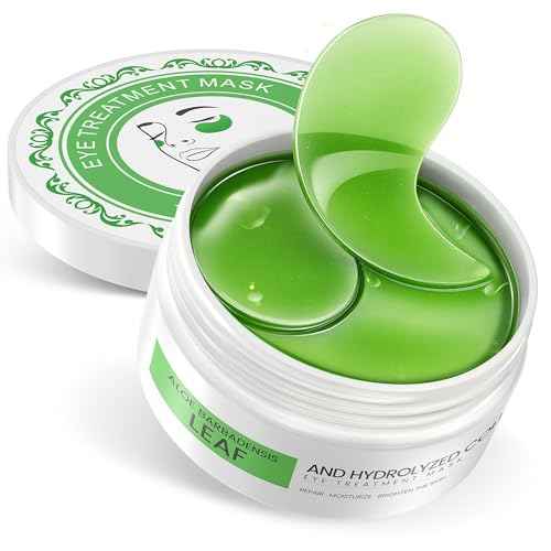 Aloe Under Eye Patches - 60 Pack for Puffy Eyes, Dark Circles, Bags, Wrinkles & Anti-Aging with Hydrolyzed Collagen & Hyaluronic Acid
