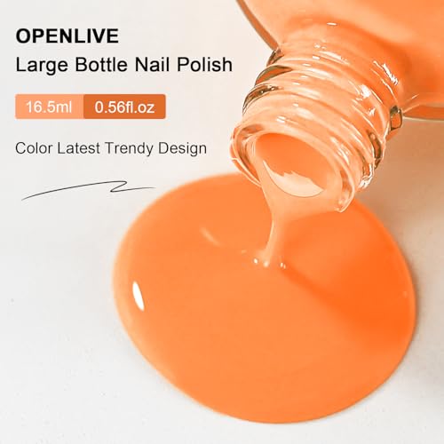 OpenLive 16.5ml Pink Nail Polish Large Volume Quick Drying Nail Polish, Fast Drying and Long Lasting Color Nail Art DIY Home Manicure Gift for Women