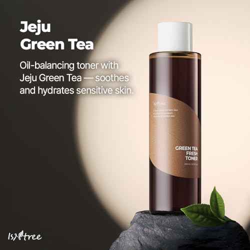 ISNTREE Green Tea Fresh Toner 200ml, 6.76 fl.oz | Korean Skincare | Toner for Oily Skin | Sebum Control | Hydrating and Refreshing