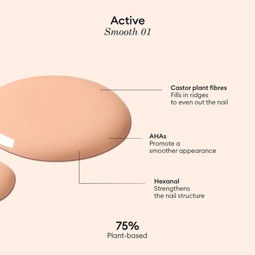 Manucurist Active Smooth 01 Nail Concealer Polish - 2-in-1 Nude Nail Strengthener & Ridge Filler