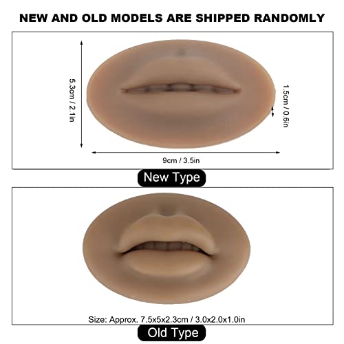 ZJchao Silicone Fake for Lips, 3d Lips Practice Semi Permanent Skin Fake Lips Fake Skin Lips Open Mouth Silicone Lips Model Microblading Practice Skin for Training Lips Makeup