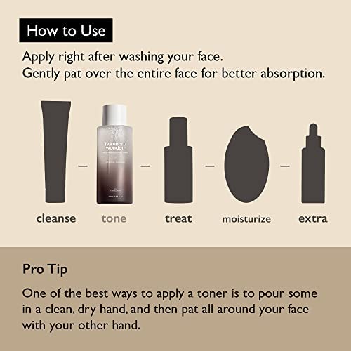 Haruharu Wonder Black Rice Hyaluronic Toner 5.1 fl.oz / 150ml | Face Moisturizer, Facial Toner for All Skin Types | Vegan, Cruelty Free, EWG-Green