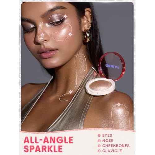 SHEGLAM Glowchi Bouncy Highlighter Mochi-like Formula Highlighter Long-lasting Shimmer Makeup-Custard