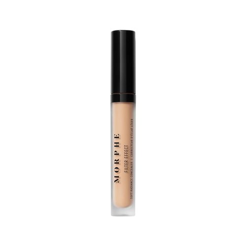 Morphe Filter Effect Concealer - Buildable Liquid Makeup with Hyaluronic Acid & Pomegranate - Tan 22 (0.12 fl oz)
