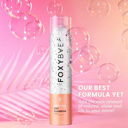 FoxyBae Dry Shampoo Powder - Non Aerosol Dry Shampoo - for Women & Men - Dark, Brunette, Blonde, Red, Colored Hair - Sulfate-Free, Paraben-Free, Cruelty-Free - 1.3 oz with Spray Pump