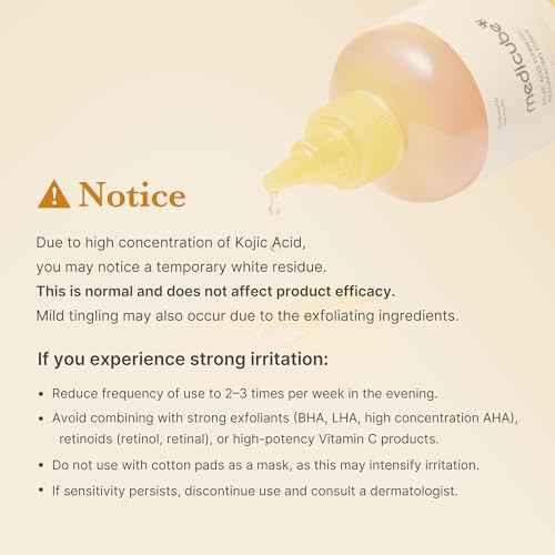 medicube Kojic Acid Turmeric Smoothing Toner for Face & Body | Lightweight Toner for Balancing Uneven Skin Tone & Texture | Niacinamide, Glycolic Acid for Clear Glass Skin | 8.45 fl.oz