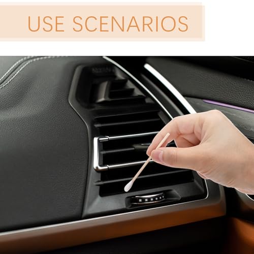 Norme 3 Inch Cotton Swabs in Storage Box 500 Pcs Long Qtips Round Tip with Wooden Handle Cleaning Swabs Buds for Makeup Gun Cleaning Pet Care