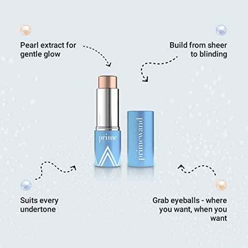 Prime Prometics PrimeWand Pearl Stunning & Natural Pro-Age Makeup Highlighter Stick for Mature Women Infused With Pearl Extract