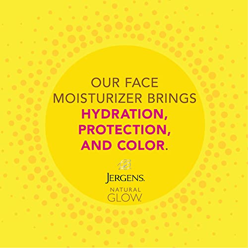 Jergens Natural Glow Face Self Tanner Lotion, SPF 20 Sunless Tanning, Fair to Medium Skin Tone, Daily Facial Sunscreen, Oil Free, Broad Spectrum Protection, 2 Oz, Pack of 2 (Packaging May Vary)