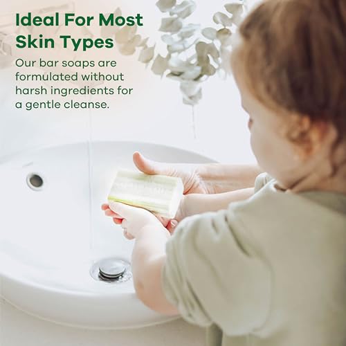 Australian Botanical Soap, Eucalyptus with Lemon, Lime, and Petitgrain 6.6 oz. (187 g) Soap Bars | Natural Soap Base | All Skin Types | Women & Men | Shea Butter Enriched Bar Soap - Pack of 4