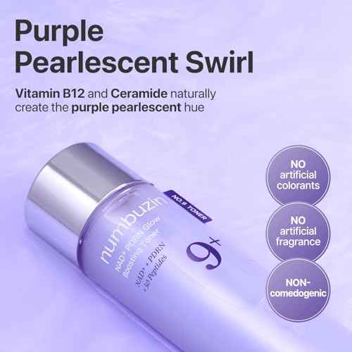 numbuzin No.9 Toner | NAD+ PDRN Glow Boosting Toner | Korean Skincare for Glowing, Firming, Wrinkles, Fine Lines | Salmon PDRN, Peptides | Essence for Aging, Dull Skin | 5.07 fl. Oz